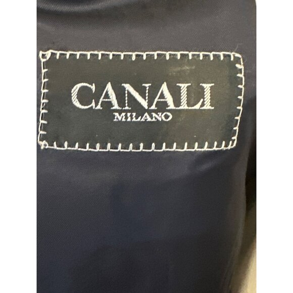 Vintage Canali Milano Mens XL Double-Breasted Wool & Nylon Blazer Jacket - Picture 5 of 10